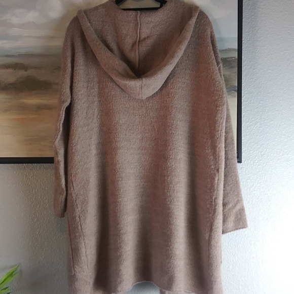 BP Tan (Kind of a pink/tan?) Long Soft Hooded Cardigan w/ Front Pockets Size XS - Picture 5 of 5